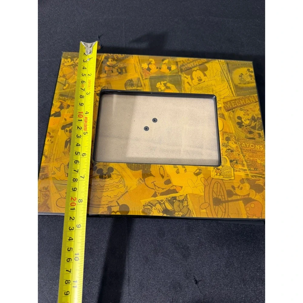 Disney Mickey Mouse Photo Frame 4x6 Yellow Vintage Comic Collage NOS‎